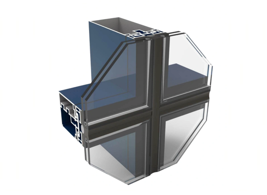 6063 6061 Aluminum Curtain Wall Profile Mill Finish